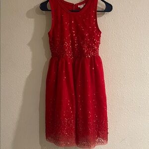 Charming Red Sleeveless Kids Dress